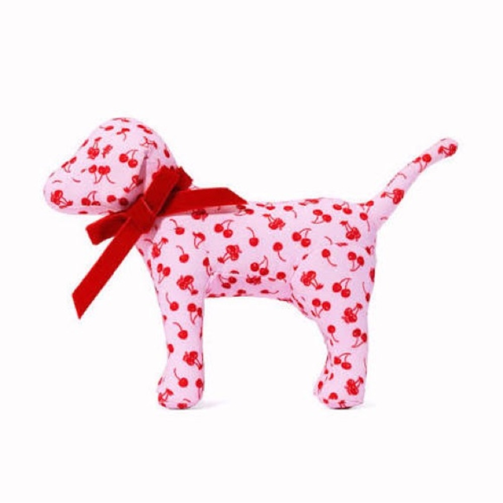 PINK Victoria's Secret Galentine's Day Cherry Dog Plush